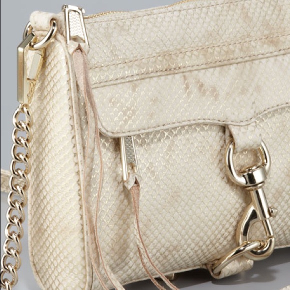 Rebecca Minkoff Gold Snake Print Crossbody Purse